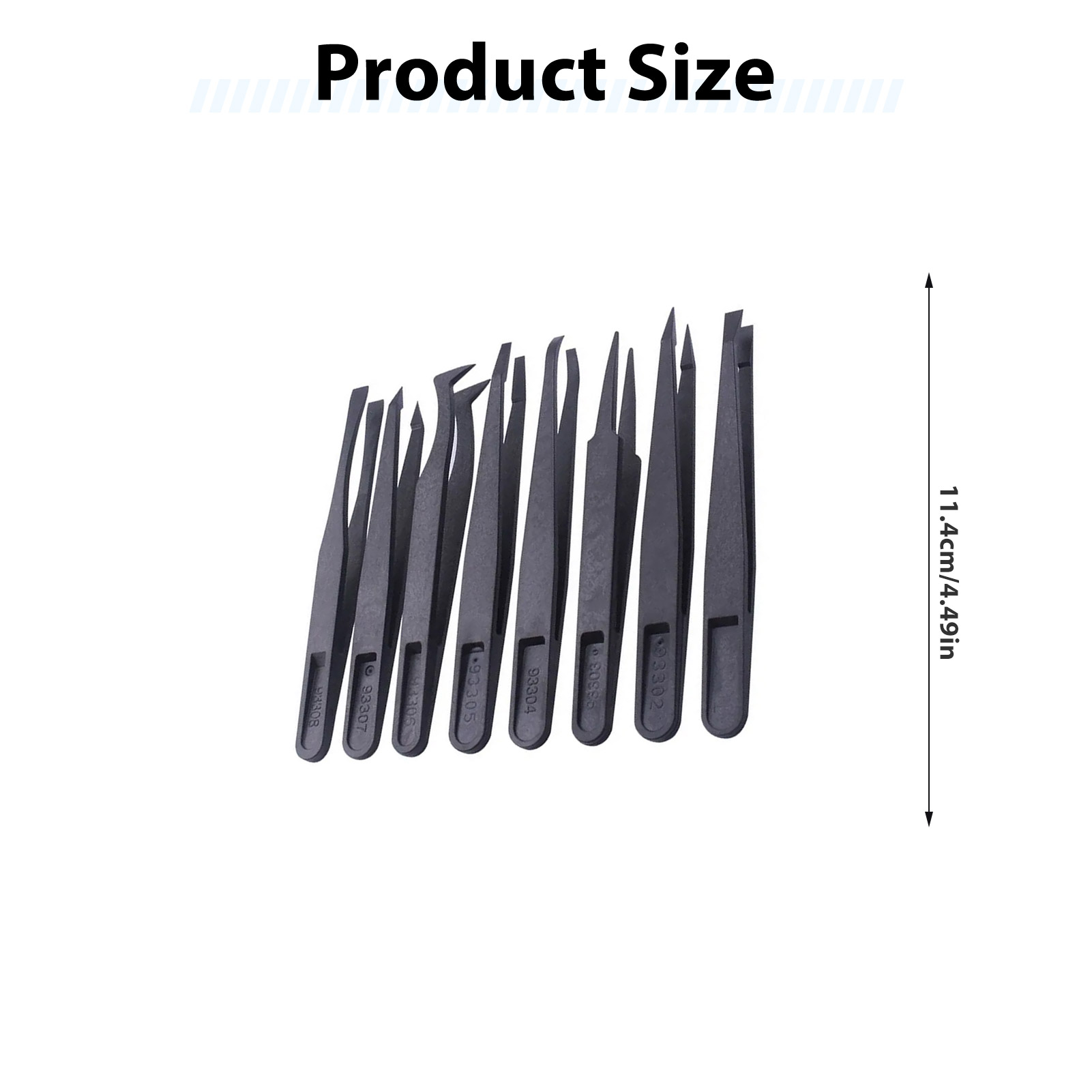 8pcs Carbon Fiber Tweezers Set - огляд і ціна Model Kit Tweezers